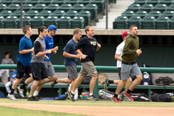 Jogging Around Field